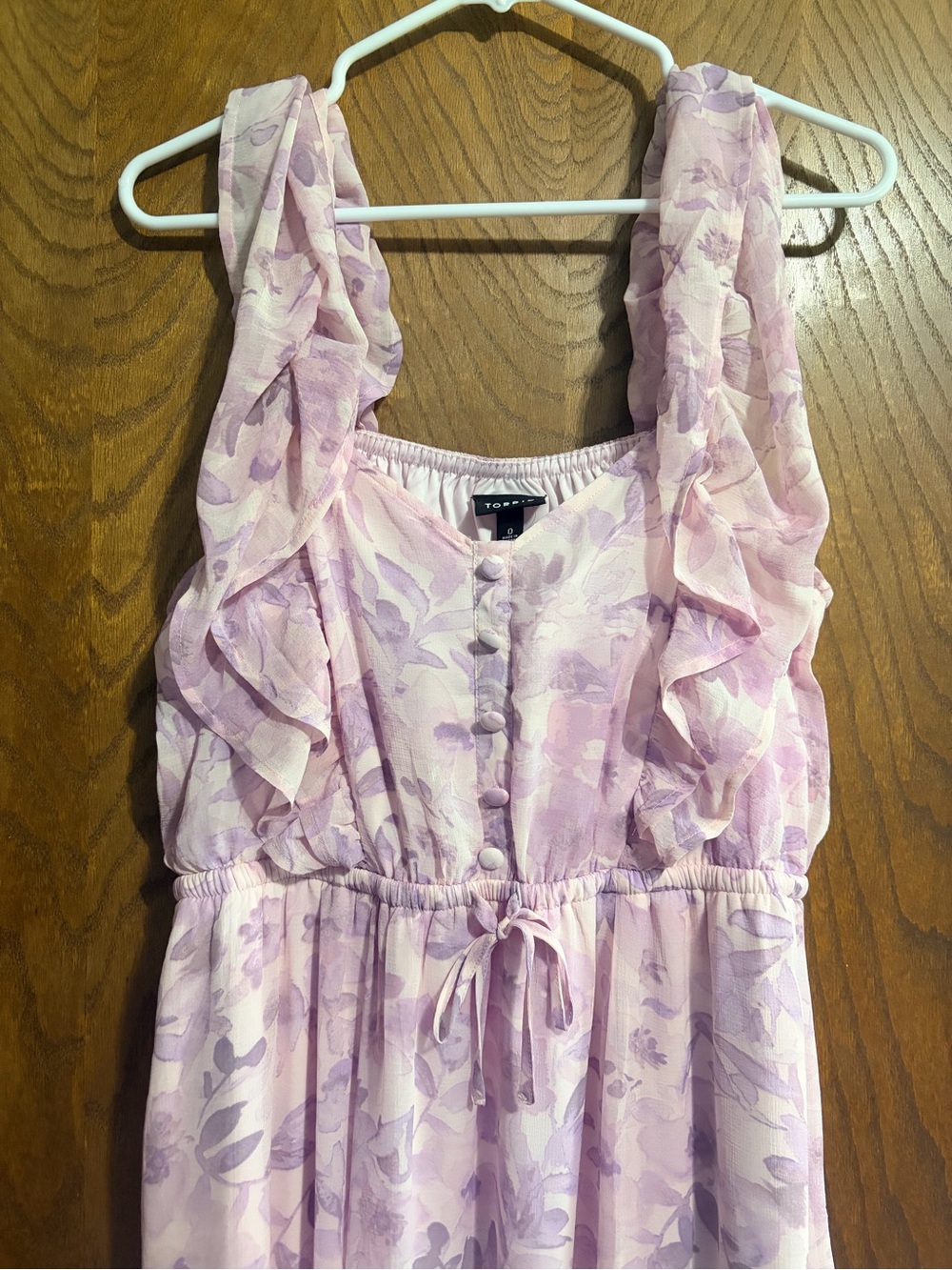 Torrid 0X Ruffle Chiffon Maxi dress pink floral nwt - Picture 5 of 7